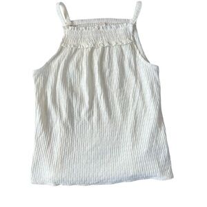 Oshkosh Girl’s White Textured Smock Tank Top | size 8